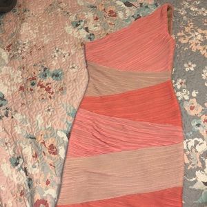 BCBG MaxAzria One shoulder dress